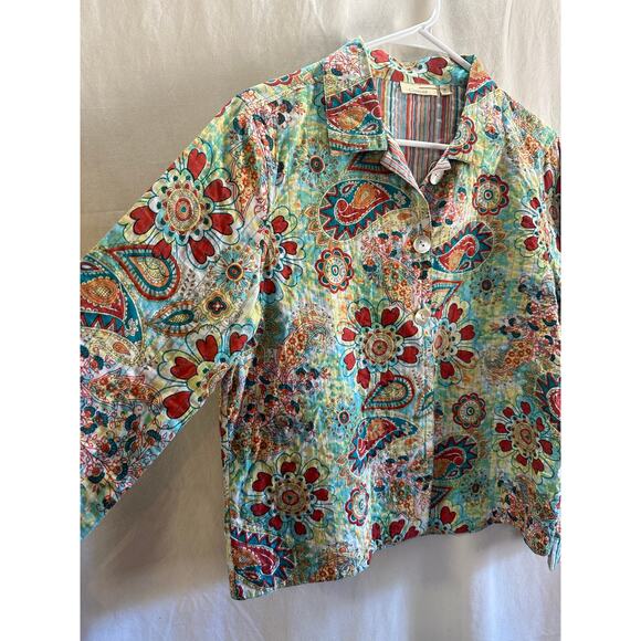 Choices Lightweight Quilted Button Jacket – Size M (P2P 21”) - Picture 3 of 5